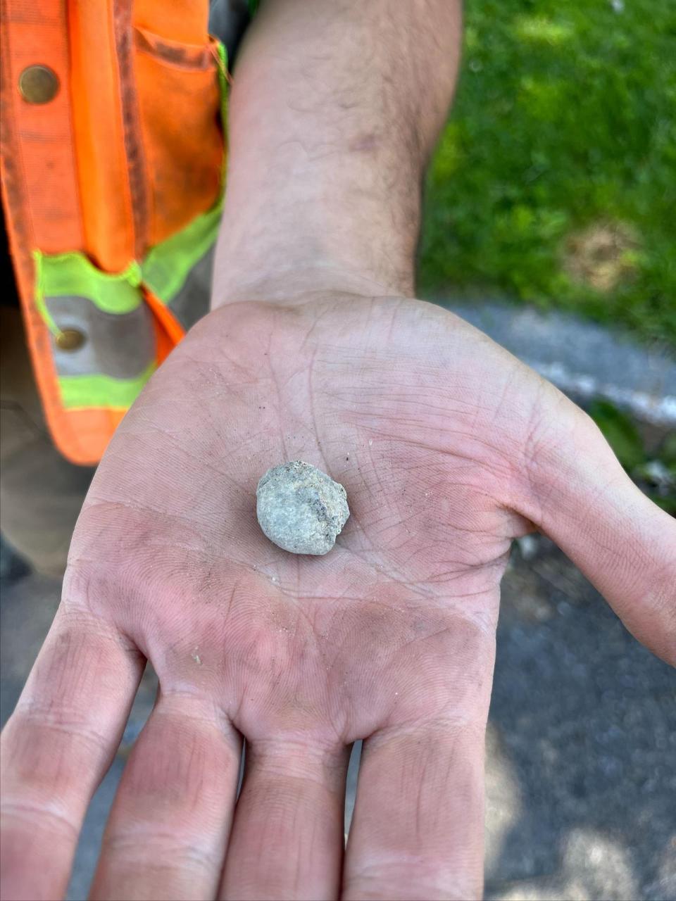 A musket ball was found at the dig site near the Quebec General Hospital Cemetery. 