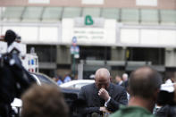 <p>NYPD Spokesperson Mike Debonis before a press conference at the scene of shooting killing one and wounding six others at Bronx Lebanon Hospital Center Friday, June 30, 2017, in New York. (AP Photo/Michael Noble) </p>
