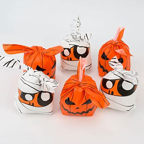 <p><strong>Iioscre</strong></p><p>amazon.com</p><p><strong>$7.99</strong></p><p>The rabbit-tie knot makes it easy for trick-or-treater to grab one of these reusable baggies that come in three styles. From spooky Jack-o'-Lanterns to festive patterns, you can safely package all of your favorite treats in these bags on Halloween night.</p>