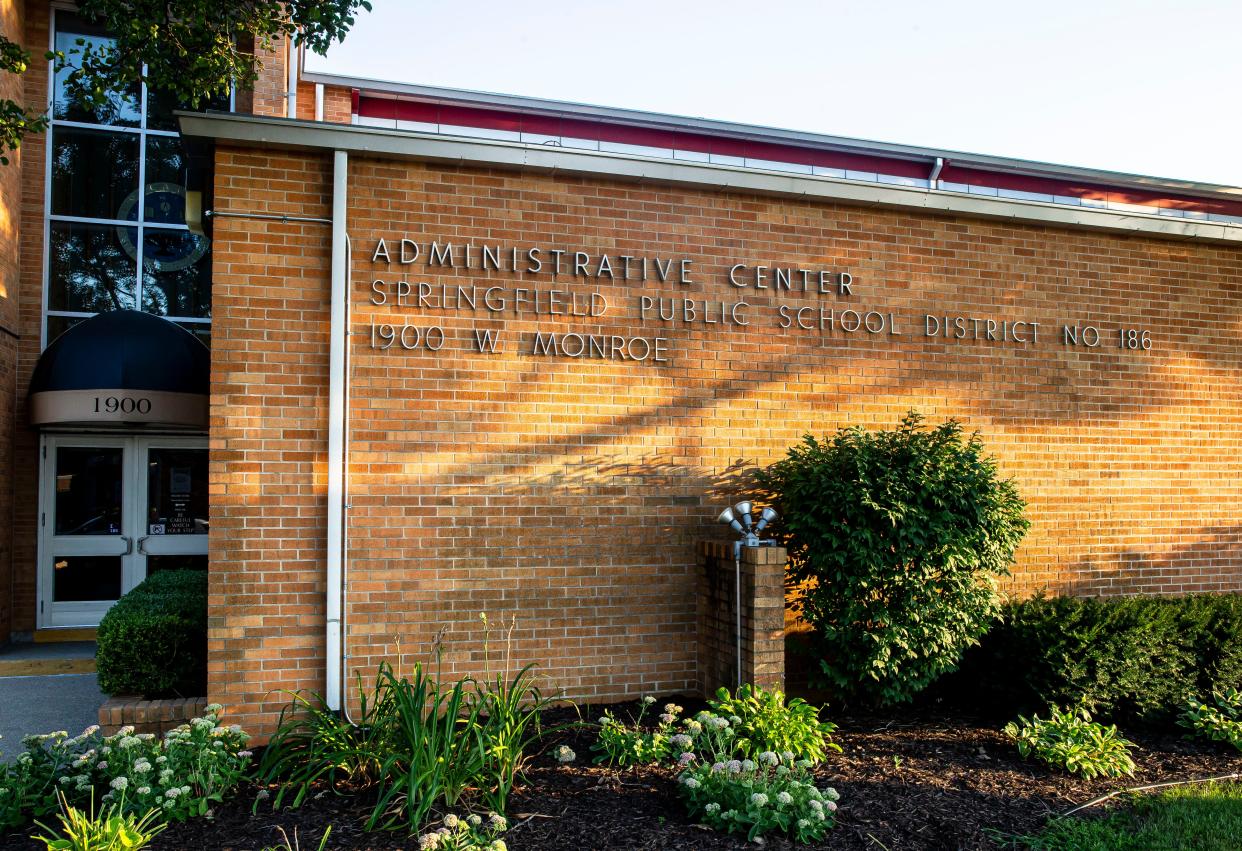 The Springfield Public School District 186 headquarters on West Monroe in Springfield, Ill., Monday, August 2, 2021. [Justin L. Fowler/The State Journal-Register] 