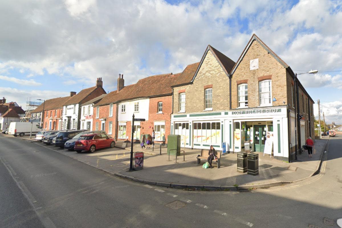 Scene - Harry Griffiths, 23, of Scotland Street, Stoke-by-Nayland, crashed into parked cars outside the Earls Colne Co op in April 2023 <i>(Image: Google Street View)</i>