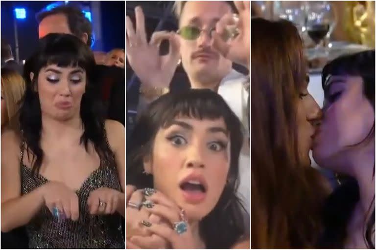 Lali Espósito hizo de las suyas en la entrega de premios Martín Fierro (Foto: Captura de video)