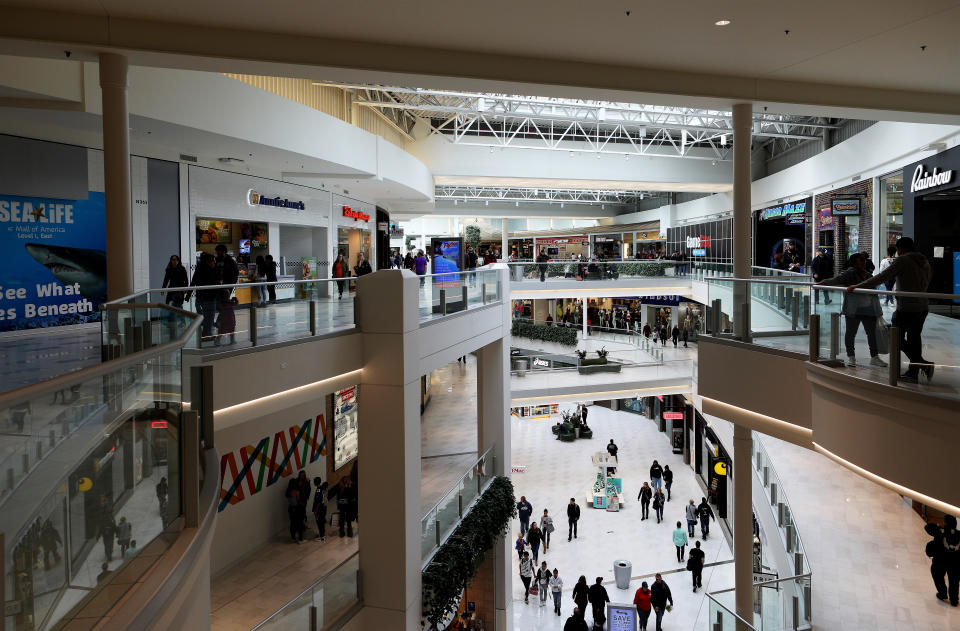 The boy was thrown from the third-floor balcony at the Mall of America.