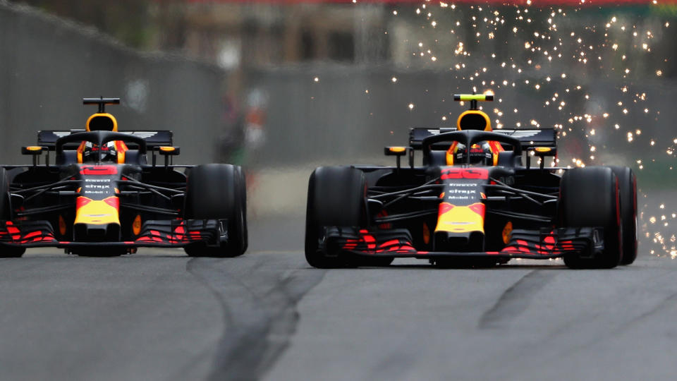 Ricciardo and Verstappen. Image: Getty