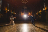 <p>The couple transformed the Midland Hotel in Manchester, England, into their very own Hogwarts, complete with a Great Hall. </p>