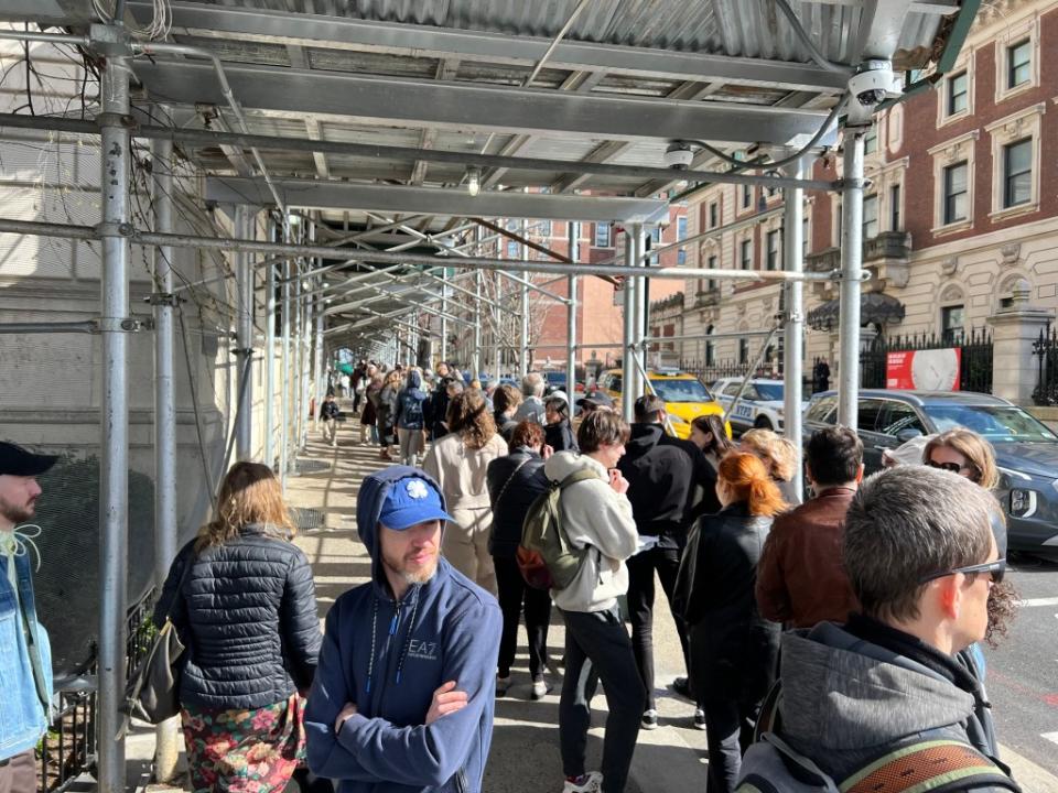 Hundreds of Russian voters queued outside of the Russian General Consulate in a global protest against the current government, overwhelming the polling site. Alyona Uvarova