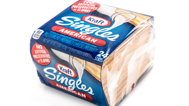 Kraft American Singles processed cheese slices 