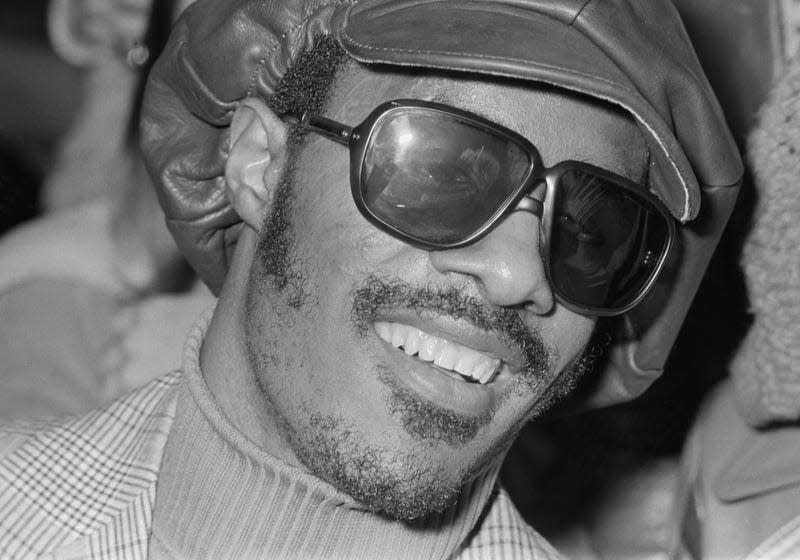 Stevie Wonder in the UK, 25th January 1974.