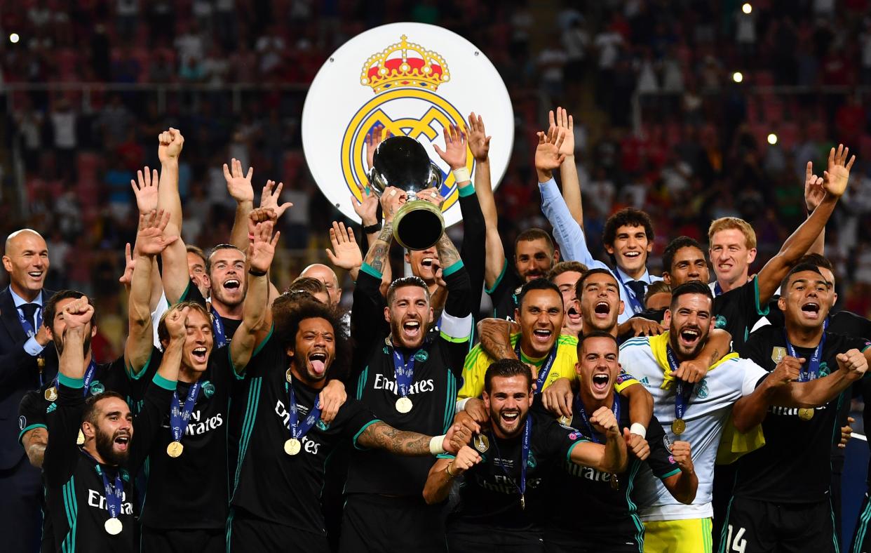 Real Madrid became the eighth Spanish team in nine years to lift the UEFA Super Cup. (Getty)