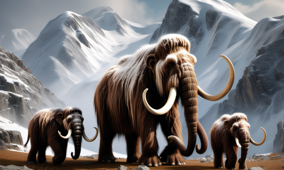 During the last Ice Age, woolly mammoths and early humans roamed the northern regions of North America and Eurasia.