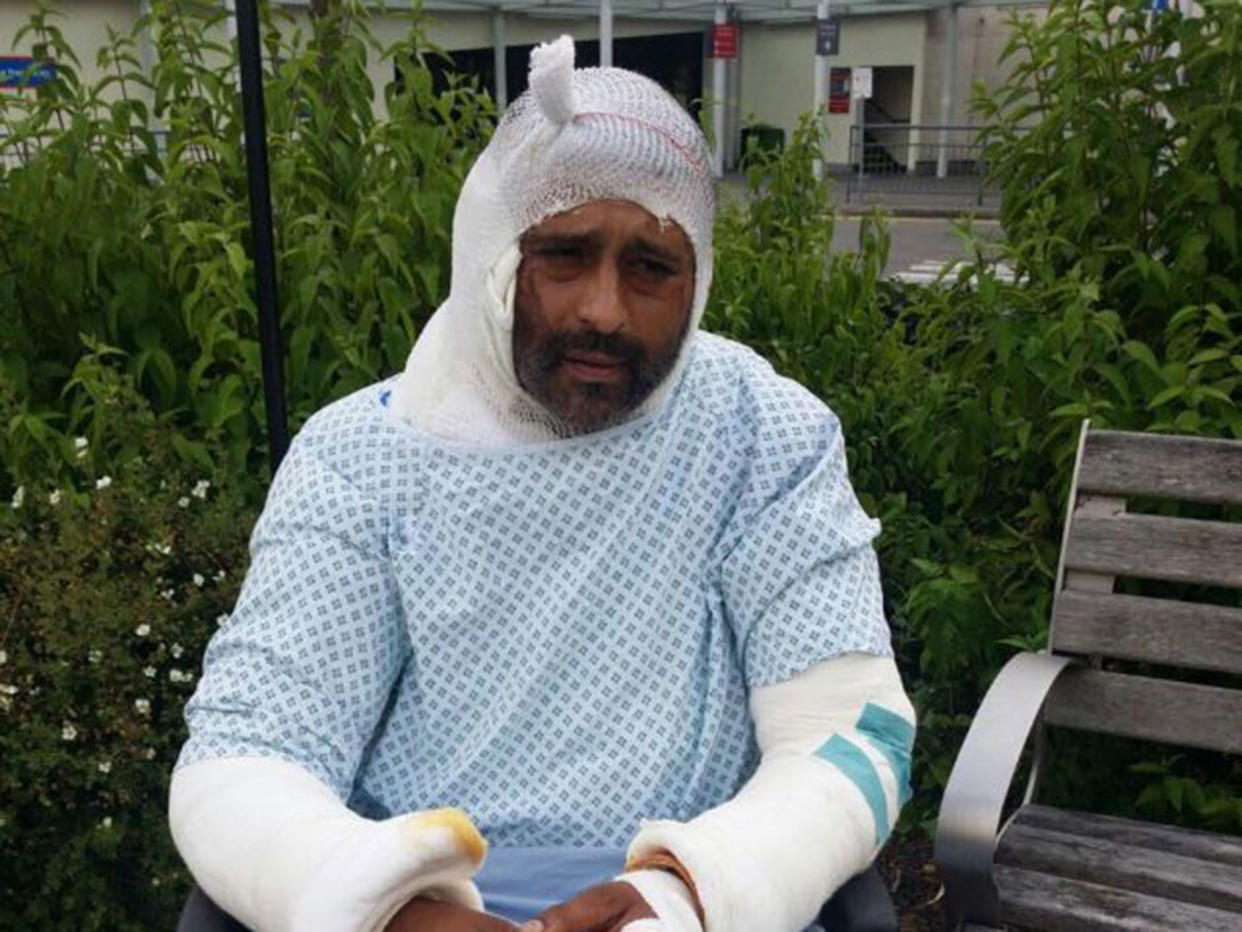 Jameel Mukhtar, 37, suffered life-changing injuries in an acid attack on 21 June: Supplied