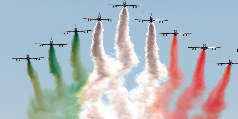 Italy flag jets