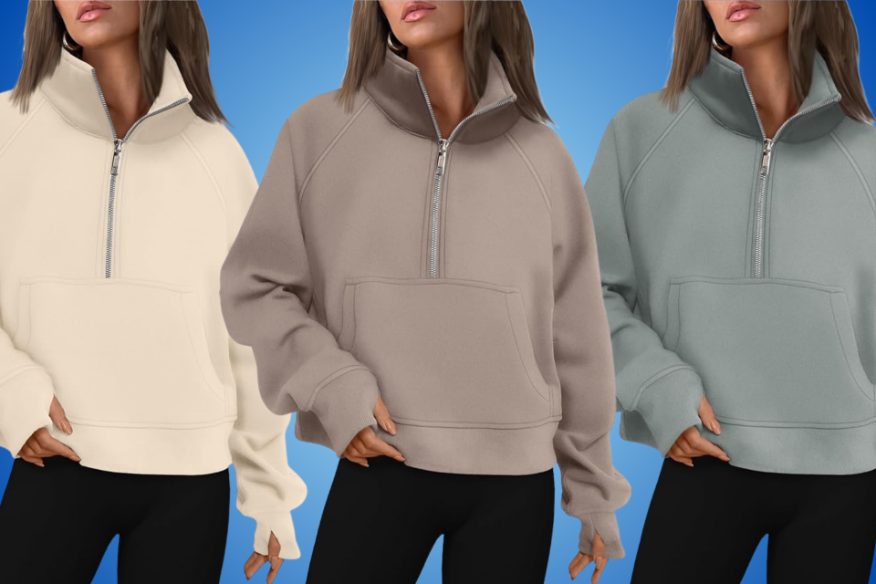 Three models wearing the Automet hoodie in three different colors