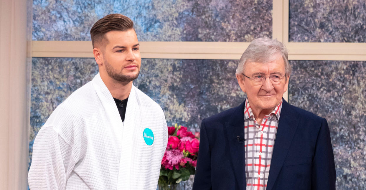 Chris Hughes demonstrated a testicular cancer examination on This Morning in November