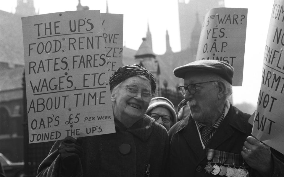 Pension protest - HULTON ARCHIVE/Central Press