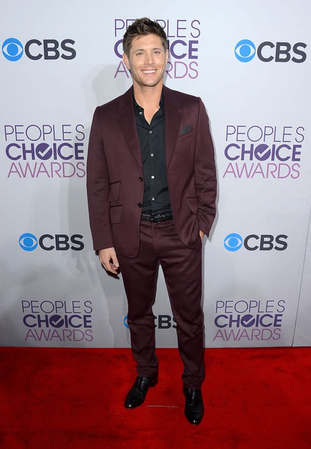 BEST: Jensen Ackles.  The "Supernatural" star proves that men can mix it up on the red carpet. His aubergine suit stands out without being too ostentatious.