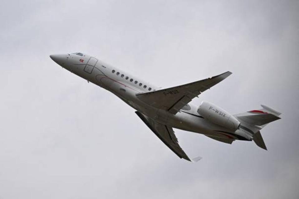 A the Dassault Falcon 6X during Paris Air Show (AFP via Getty Images)