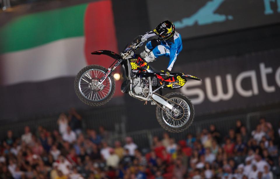 Action from the Red Bull X-Fighters International Freestyle Motocross 2013 at Downtown Dubai. Photo: Karl Jeffs/Yahoo! Maktoob