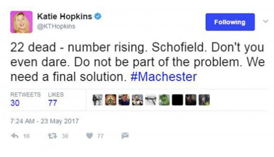 Hopkins Tweet