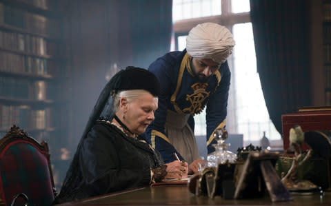 Dame Judi Dench and Ali Fazal in the forthcoming film Victoria and Abdul