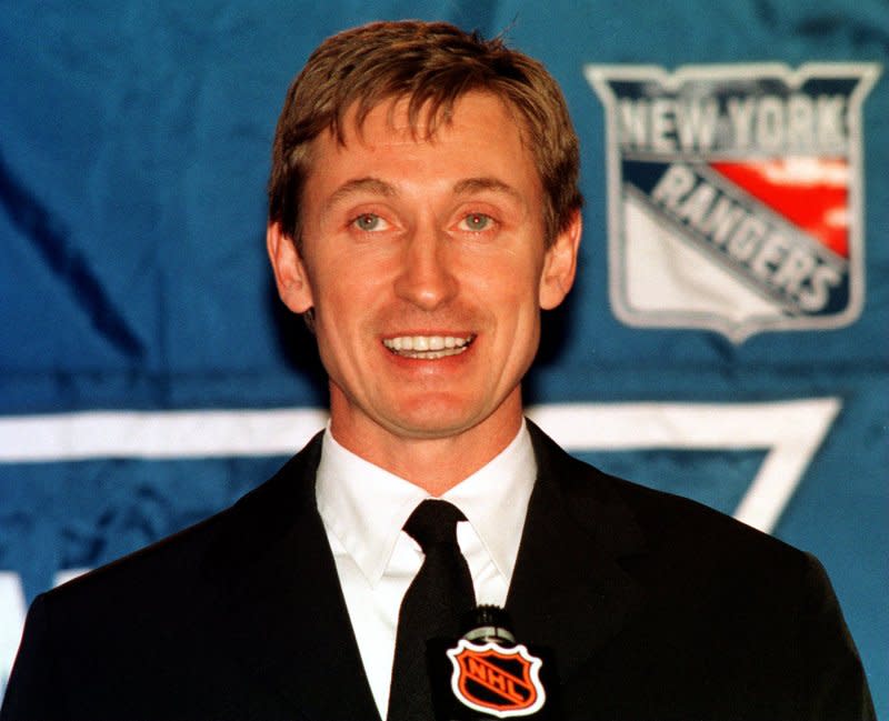 Wayne Gretzky, "The Great One," announces April 16, 1999, at Madison Square Garden, his retirement from the National Hockey League after 20 seasons of professional play. File Photo by Ezio Petersen/UPI