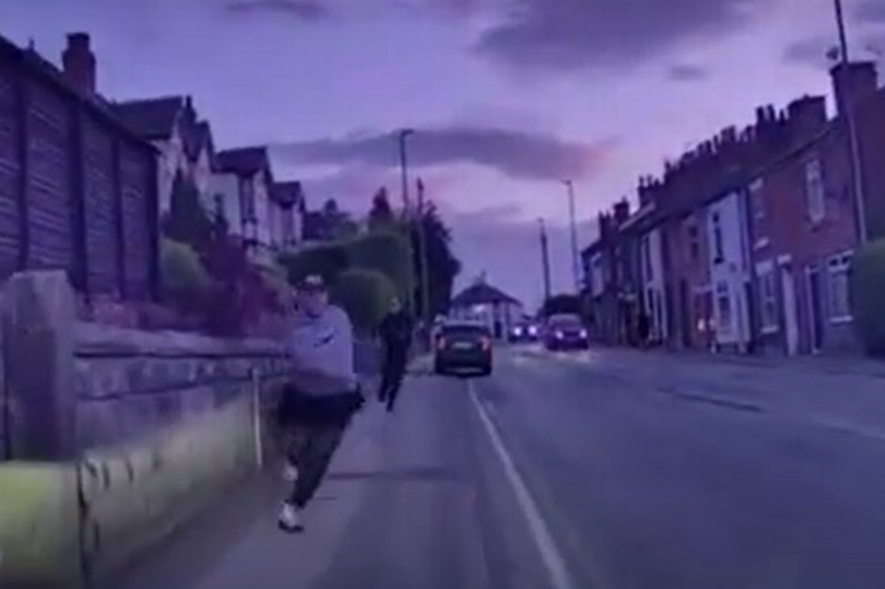 Shaun Gargan caught on CCTV fleeing from police