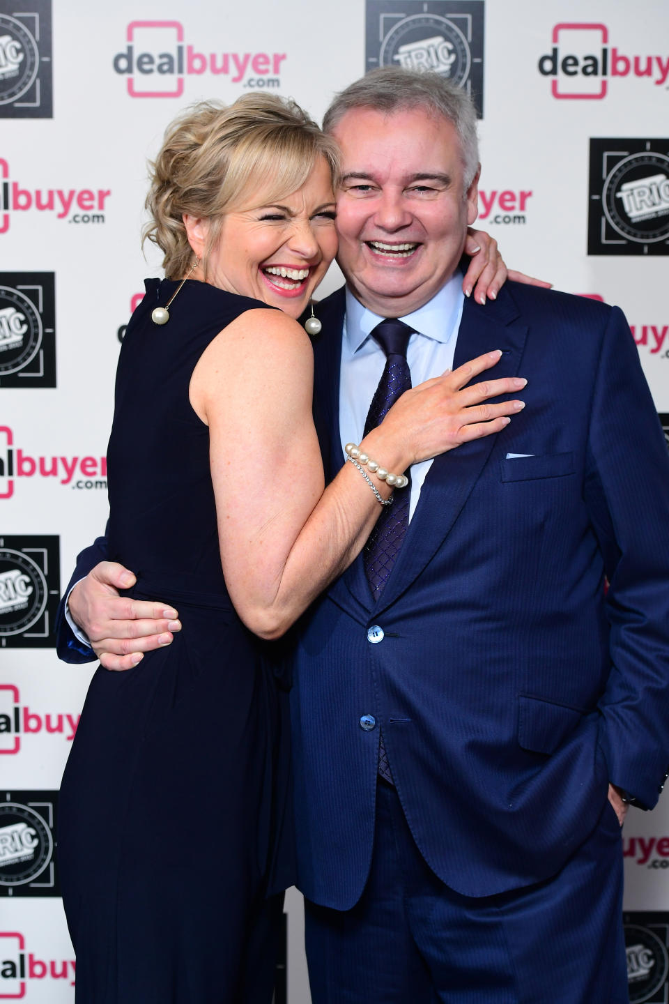 Eamonn Holmes and Carol Kirkwood attending the 2017 Television and Radio Industries Club Awards, Grosvenor House, Park Lane, London. PRESS ASSOCIATION Photo. Picture date: Tuesday 14 March 2017. See PA Story SHOWBIZ Tric. Photo credit should read: Ian West/PA Wire