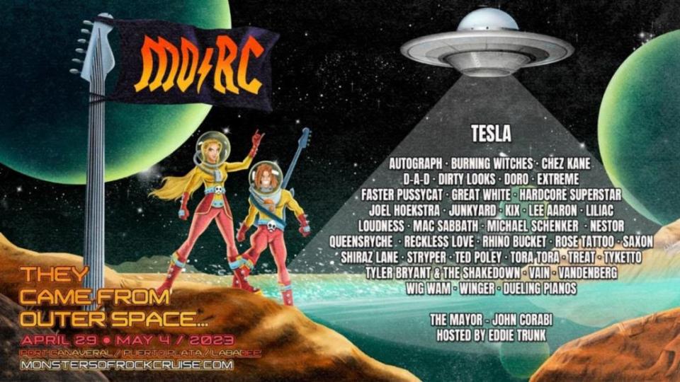 2023 Monsters of Rock Cruise Lineup Tesla, Mac Sabbath, Queensrÿche