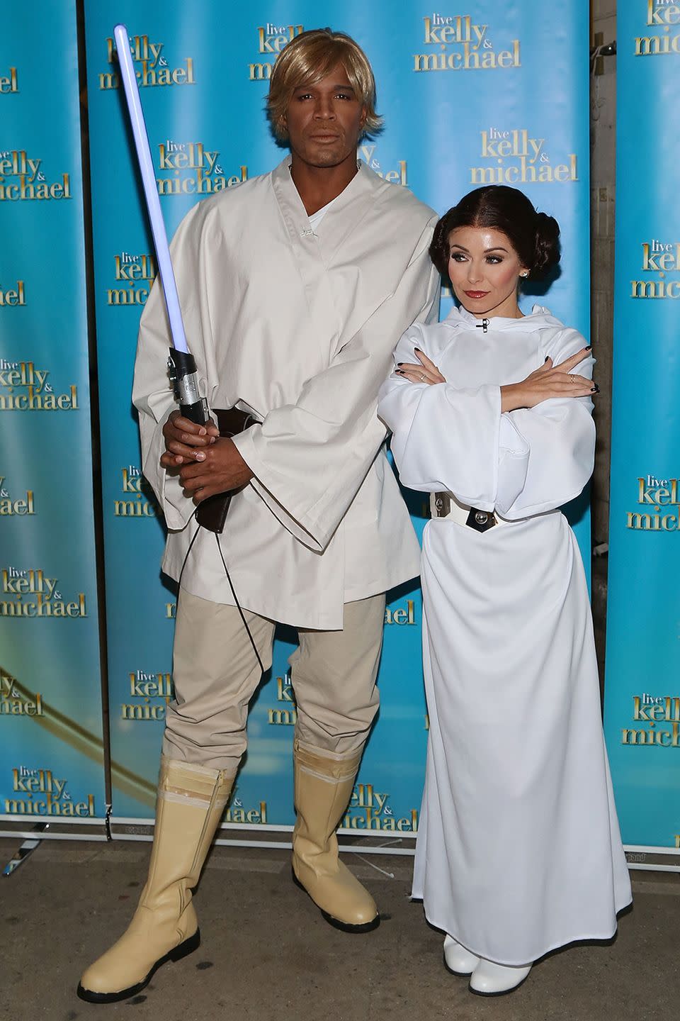 Michael Strahan and Kelly Ripa - Luke Skywalker and Princess Leia