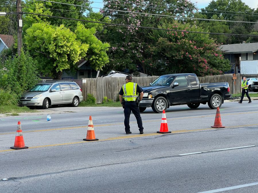 APD responding to deadly crash on South Congress near William Cannon June 26, 2024. (KXAN Photo/John Thomas)