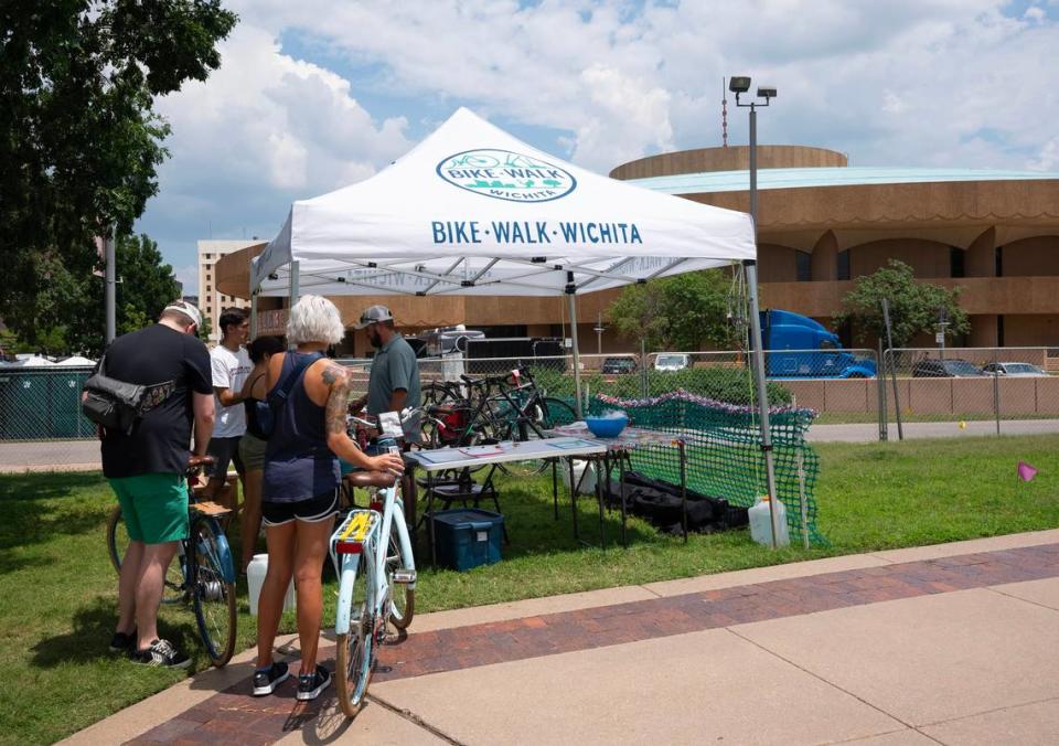 Bike Walk Wichita is offering free valet parking to bike riders to the Wichita River Festival. Their tent is located inside the Kid’s Corner on the west side of Century II.