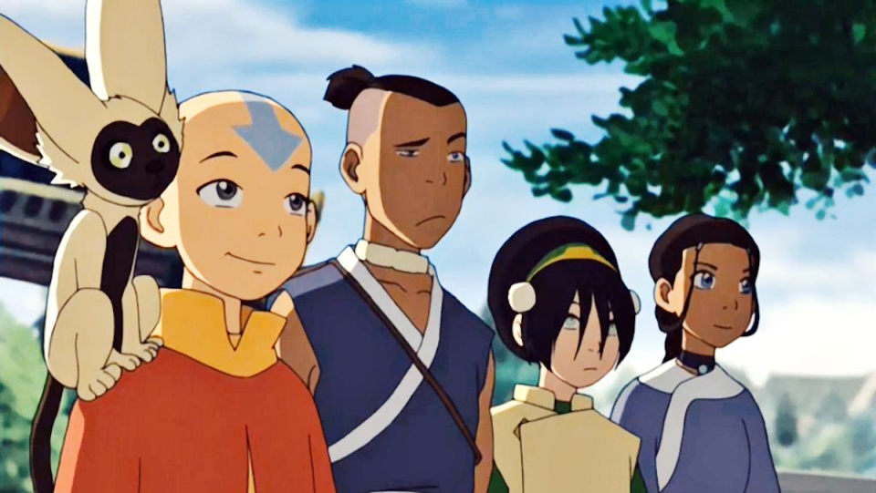 Aang, Sokka, Toph, and Katara in Avatar