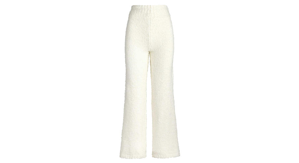 Cozy boucle knitted trousers