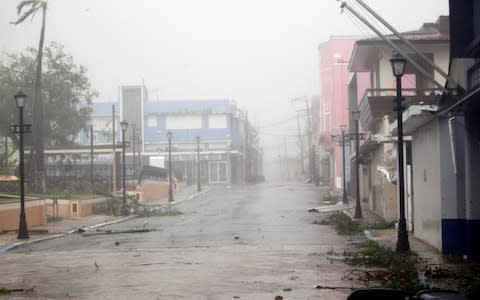 Hurricane Maria hits Puerto Rico in Fajardo - Credit: RICARDO ARDUENGO/AFP