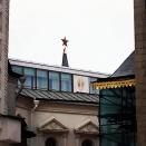 Red star, hammer and sickle on display inside the Kremlin. (#NickInEurope)