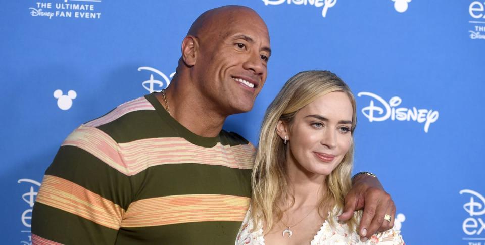 Dwayne Johnson and Emily Blunt