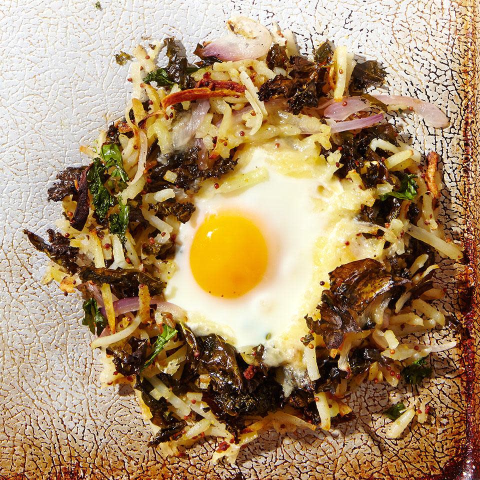 Potato-Kale Hash with Eggs