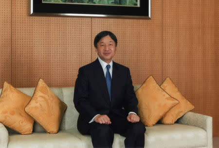 Japan's Crown Prince Naruhito poses for a photo at Togu Palace in Tokyo, Japan February 12, 2017, in this handout photo released by Imperial Household Agency of Japan. Naruhito celebrates his 57th birthday on February 23, 2017. Picture taken February 12, 2017. Imperial Household Agency of Japan via Reuters