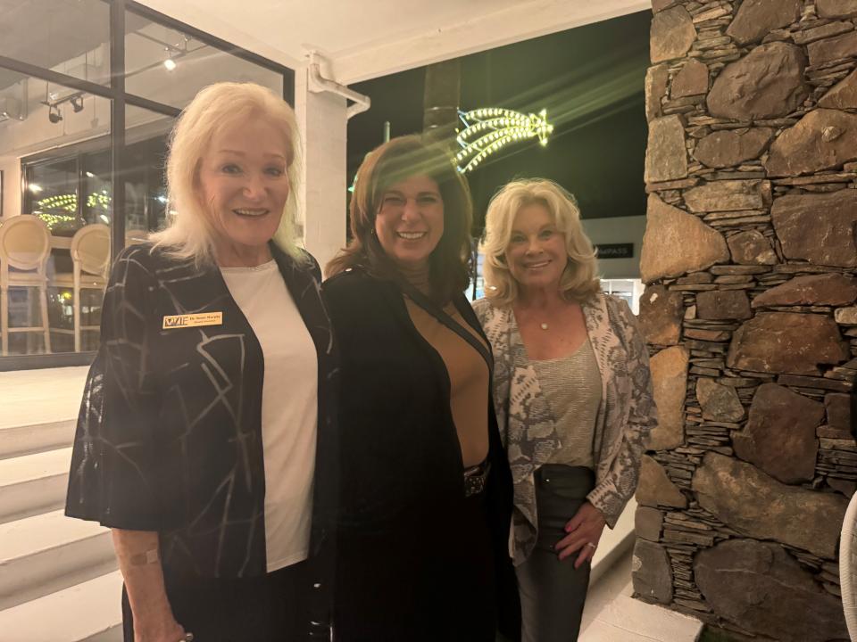Susan Murphy, Deborah Tryon and Patti Gribow attend the 2023-24 season opener of Palm Springs Women in Film & Television (PSWIFT) on Nov. 17, 2023.