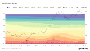 HODL waves Bitcoin BTC on-chain analysis coin rivet