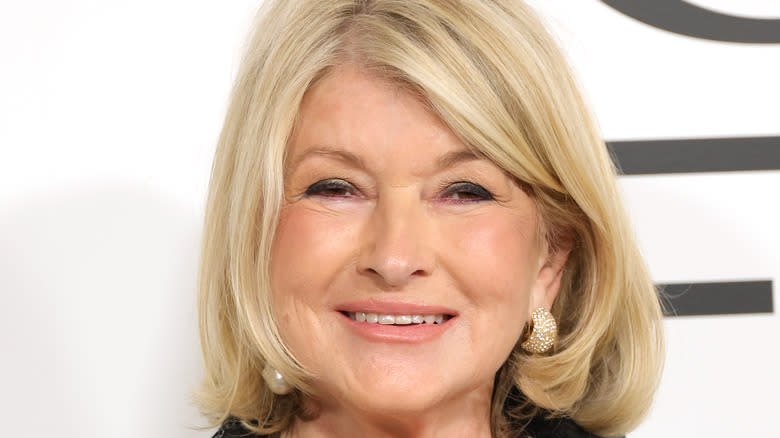 Martha Stewart wearing earrings