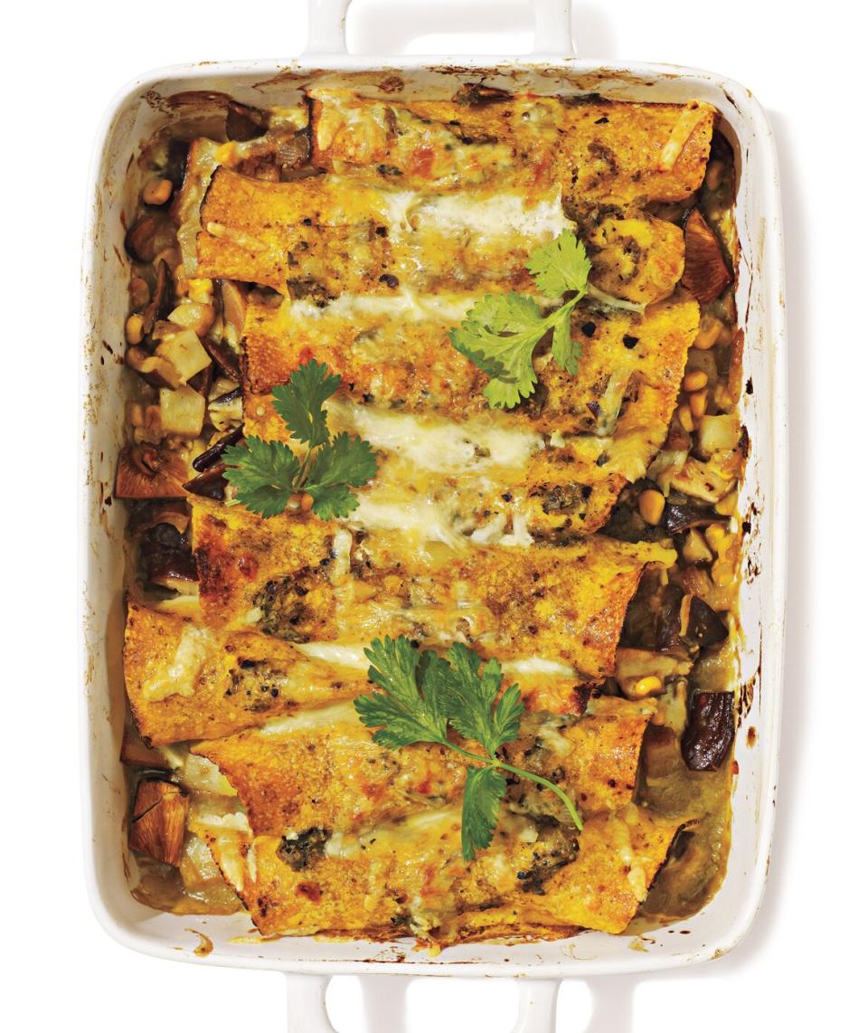 Shiitake Mushroom and Potato Enchiladas