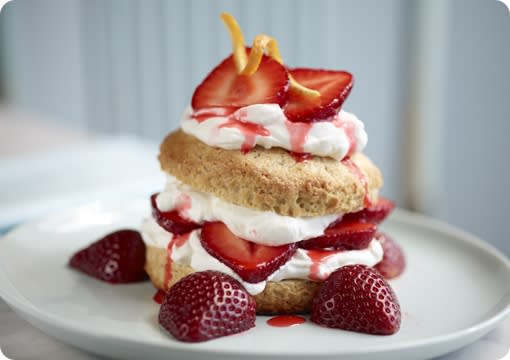 Strawberry Shortcake with Orange Scented Whipped Cream