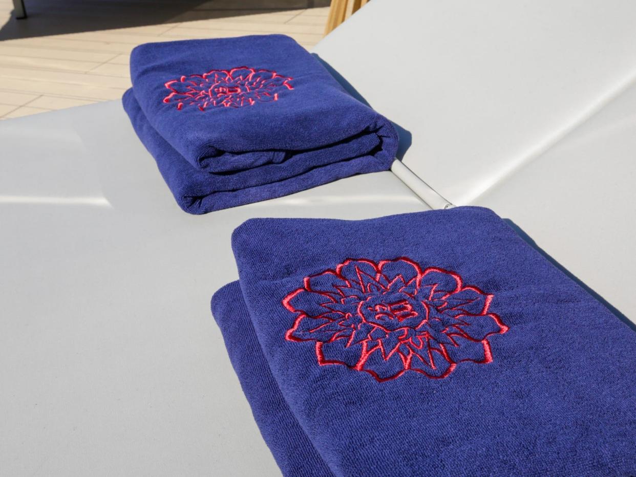 MSC towels on daybeds 