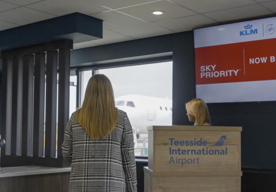 The Northern Echo: Lounge boarding at Teesside Airport