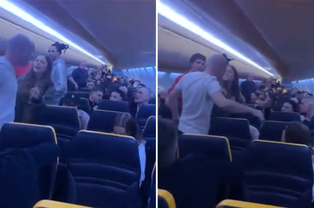 Angry passengers on Ryanair flight