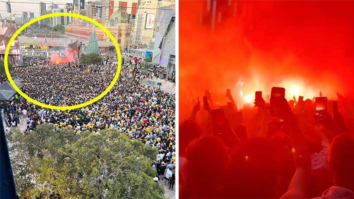 Fifa World Cup 2022 Socceroos Fans Spark Ugly Scenes At Iconic Fed Square Yahoo Sport