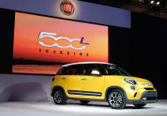 <p>No. 10 least reliable car: Fiat 500L <br> Price as tested: $24,595 <br> (Photo by Kevork Djansezian/Getty Images) </p>