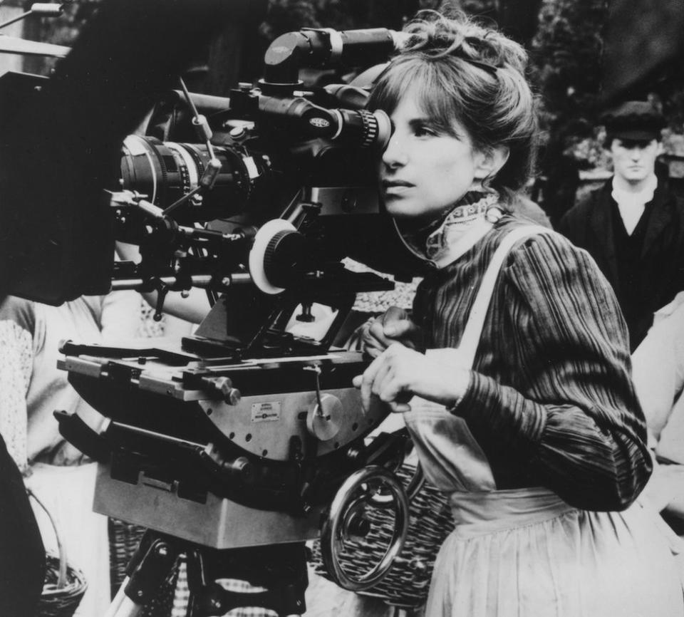 Barbra Streisand on the set of Yentl