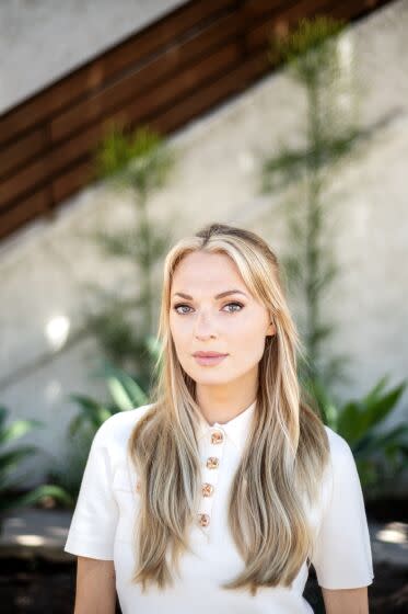 LOS ANGELES, CA - JULY 07: Portrait of Tess Gunty, author of The Rabbit Hutch, in the Los Angeles area on Thursday, July 7, 2022 in Los Angeles, CA. Mariah Tauger / Los Angeles Times)